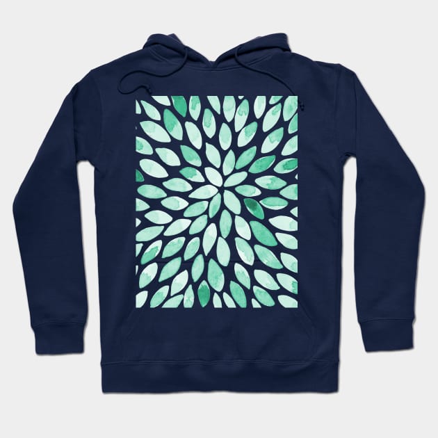 Watercolor brush strokes - aqua Hoodie by wackapacka